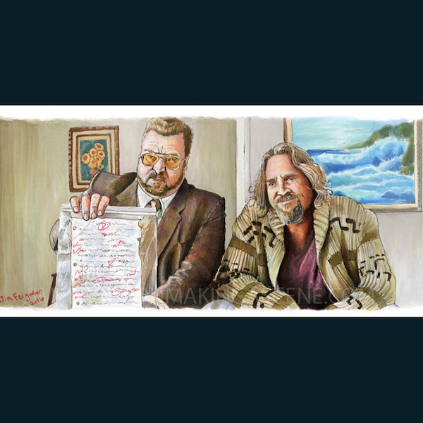 The Big Lebowski - You're killing Your Father Larry  Poster Print By Jim Ferguson