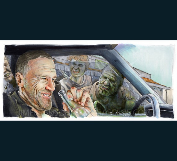 The Walking Dead - Merle Dixon Print By Jim Ferguson