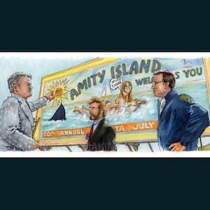Jaws - Sick Vandalism Print By Jim Ferguson