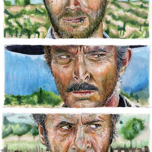 The Good, the Bad, and the Ugly - Standoff Set von 3 Posterdrucken von Jim Ferguson