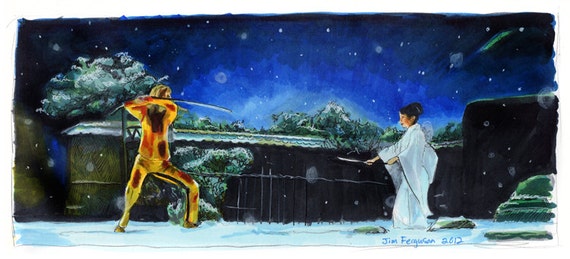 Kill Bill - Showdown at the House of Blue Leaves Poster Print by
