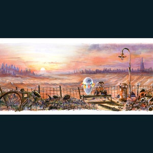 WALL-E - Wall-e and Eve  Poster Print By Jim Ferguson