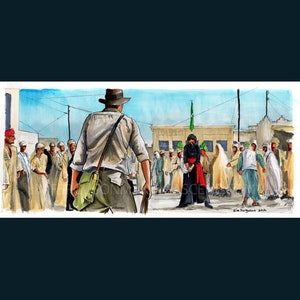 Indiana Jones - Cairo Swordsman 5&quot;x11&quot; Poster Print By Jim Ferguson
