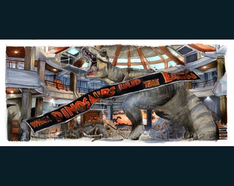 Jurassic Park - When Dinosaurs Ruled the Earth  Poster Print By Jim Ferguson