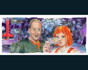 Quinto elemento - Leeloo Dallas Multipass Poster Print Por Jim Ferguson