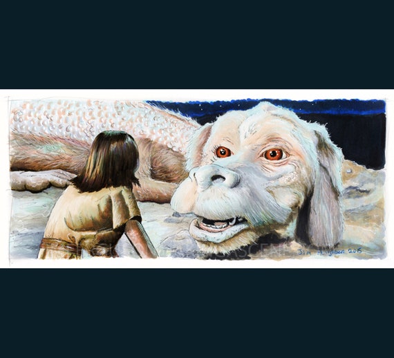 Neverending Story - Falkor Print By Jim Ferguson