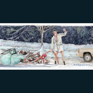 Christmas Vacation - Shitters full art Print By Jim Ferguson