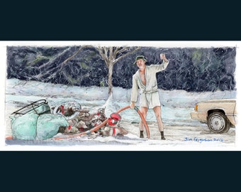 Christmas Vacation - Shitters full art Print By Jim Ferguson