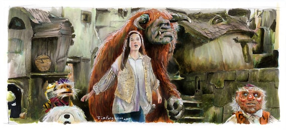 Labyrinth - Goblin City 5"x11" Poster Print By Jim Ferguson