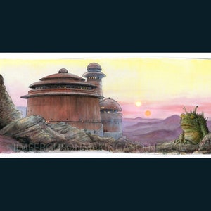 Star Wars - O Retorno dos Jedi - Impressão do Palácio de Jabba por Jim Ferguson