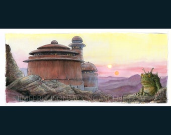 Star Wars- Return of the Jedi - Jabba's Palace  Print By Jim Ferguson
