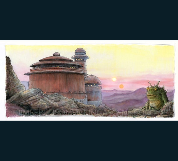 Star Wars- Return of the Jedi - Jabba's Palace  Print By Jim Ferguson