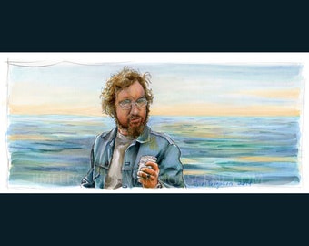 Jaws - Hooper affischtryck av Jim Ferguson