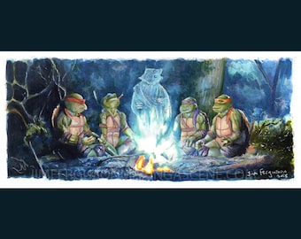 "Teenage Mutant Ninja Turtles - ""Ich liebe euch alle, meine Söhne"" Druck von Jim Ferguson."