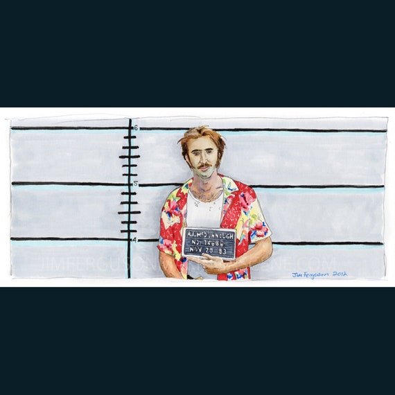 Raising Arizona - Turn to the Right 5"x11" Poster Print By Jim Ferguson