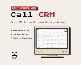 Lead Management CRM Software | Self Hosted Sales CRM with Team Roles, CSV Import, 2FA | Python FastAPI React Source Code