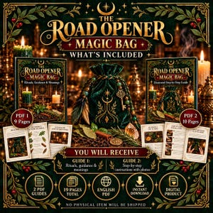 Kit Faça Você Mesmo da Bolsa Mágica Abridora de Caminhos | Rituais, Ingredientes e Tutorial Ilustrado para a Bolsa | 2 PDFs