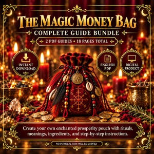 Kit Faça Você Mesmo da Bolsa Mágica da Prosperidade: Ritual e Tutorial Ilustrado para a Bolsa da Prosperidade (2 PDFs)