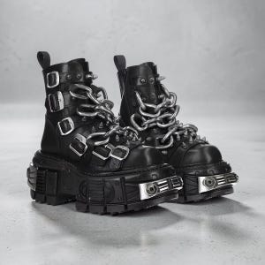 Y2k Goth Boots - Etsy