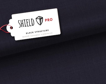Jersey Shield Pro - Uni Structuur in zwart van Hamburger Liebe & Albstoffe - antimicrobieel
