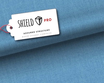 Jersey Shield Pro - Uni Structuur in azzurro van Hamburger Liebe & Albstoffe - antimicrobieel