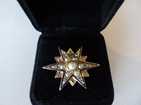 Rare Antique Star Brooch