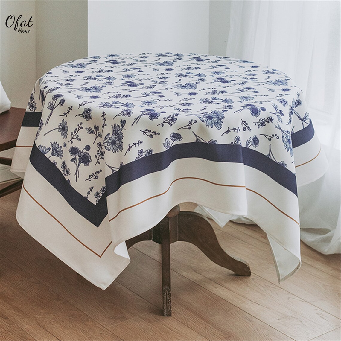 Chinese Blue and White Polyester Waterproof Tablecloth Etsy