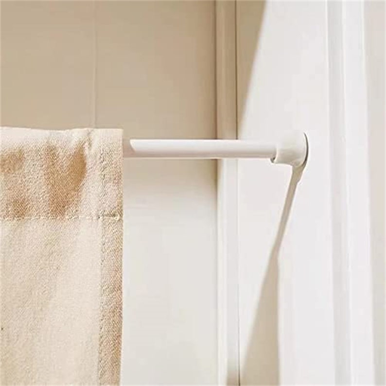 Ofat Home White Highcarbon Steel Extension Curtain Rod Etsy