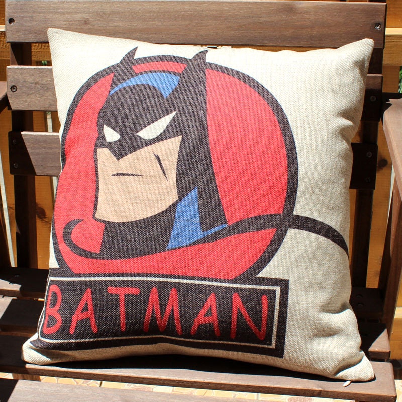Batman Cushion CoverCotton Linen Pillow Cover cushion cover Etsy