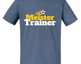 Meister Trainer – Fußball T-Shirt für Erwachsene, S–XXL