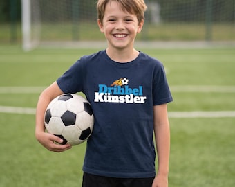 Kinder Fußball T-Shirt „Dribbelkünstler“ – Geschenk für kleine Fußballer
