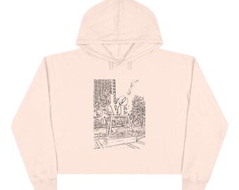 Sudadera corta con capucha con el símbolo LOVE de Filadelfia