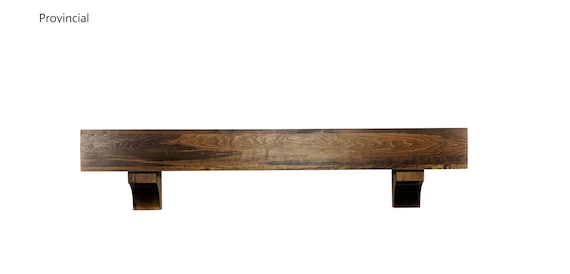 6 Deep Rustic Wood Beam Fireplace Mantel With Corbels Etsy