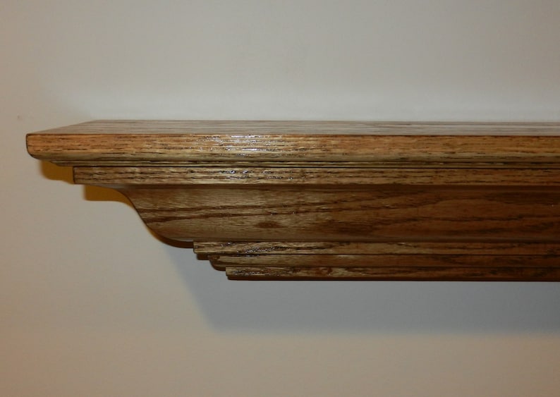 Fireplace Mantel Mantle Shelf Custom Made Unfinished Red Oak Etsy