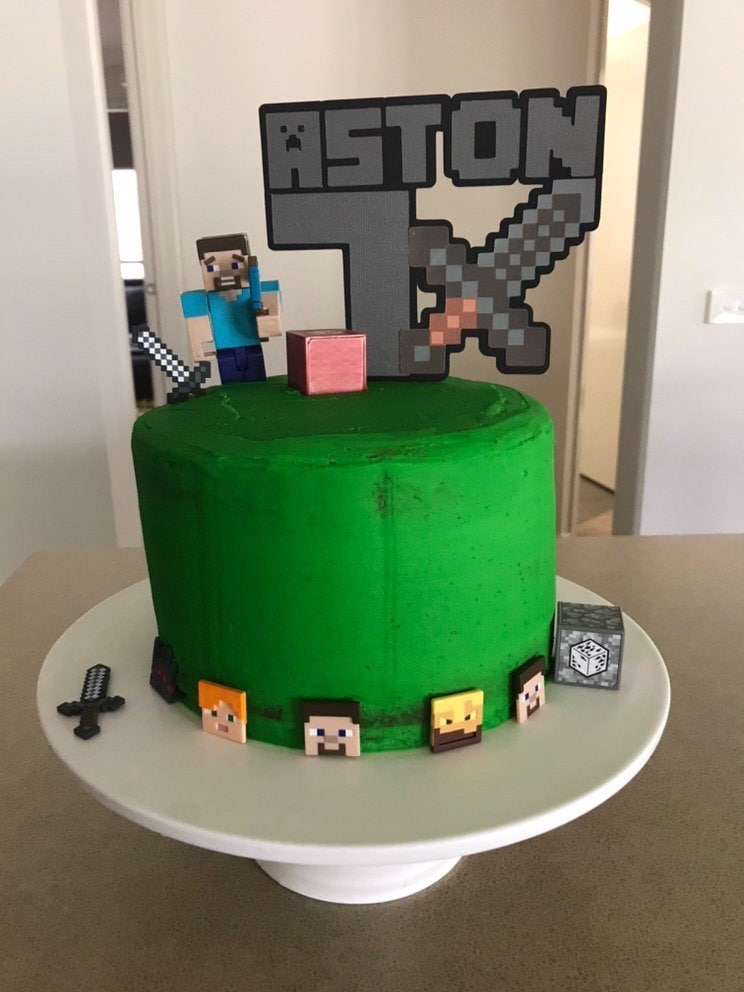 Minecraft Birthday Cake Topper Personalized for Sale in Margate, FL -  OfferUp