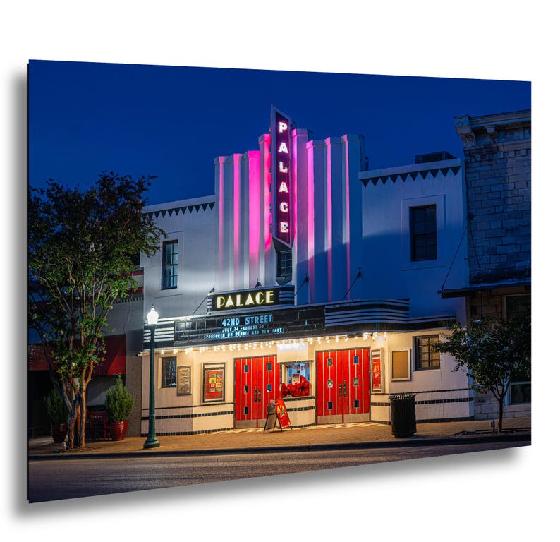 Texas Art Print, Georgetown Square Wall Art, Palace Theater (Fine Art Photography) 8x 10  inches