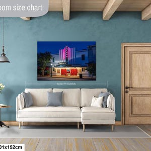 Texas Art Print, Georgetown Square Wall Art, Palace Theater (Fine Art Photography) 40x60 inches