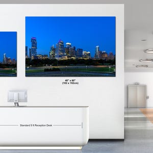 Texas konsttryck, väggkonst med Austins skyline, centrala Austin (konstfotografi) bild 11