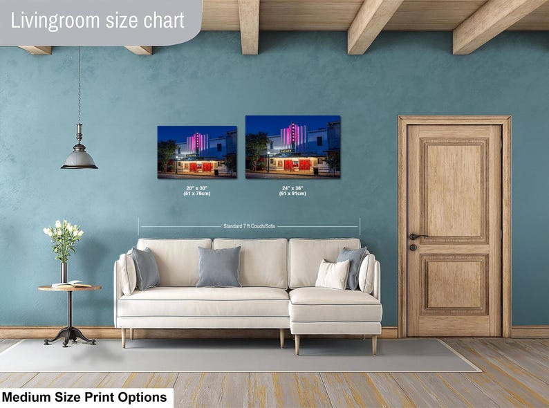 Texas Art Print, Georgetown Square Wall Art, Palace Theater (Fine Art Photography) 20x30 inches