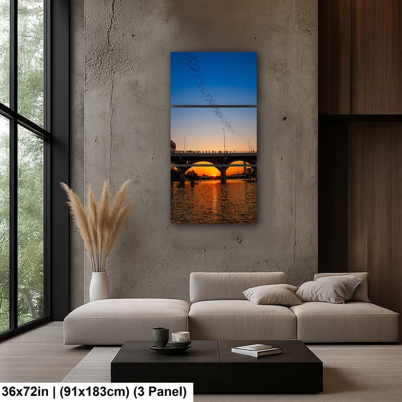 Texas Art Print, Austin Bats Wall Art, Congress Avenue Bridge at Sunset (Fine Art Photography) image 7