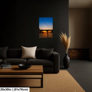 Texas Art Print, Austin Bats Wall Art, Congress Avenue Bridge at Sunset (Fine Art Photography) 20x30 inches