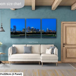 Texas konsttryck, väggkonst med Austins skyline, centrala Austin (konstfotografi) bild 19