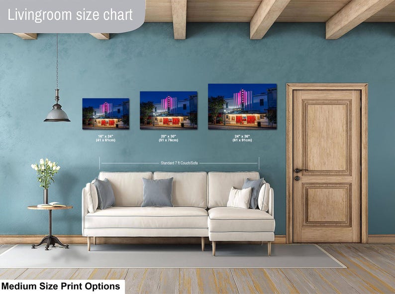 Texas Art Print, Georgetown Square Wall Art, Palace Theater (Fine Art Photography) 24x36 inches