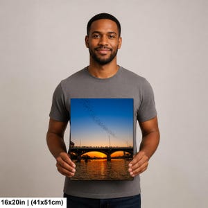 Texas Art Print, Austin Bats Wall Art, Congress Avenue Bridge at Sunset (Fine Art Photography) image 8