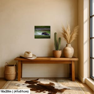 Bison Dust Bath Yellowstone Lamar Valley Fine Art 16x20 inches