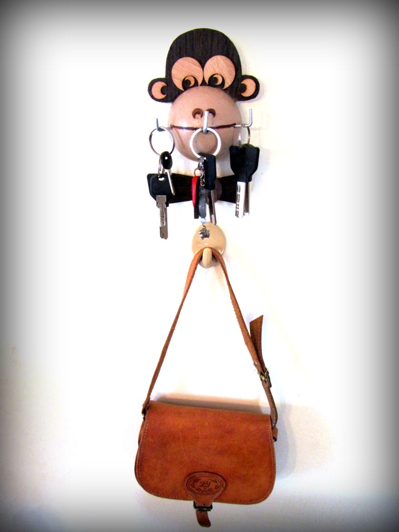Funny Wall Decal Monkey Hanger for various purpose Hooking Etsy