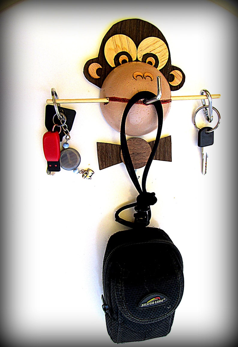 Funny Wall Decal Monkey Hanger for various purpose Hooking Etsy