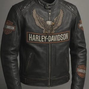 Harley Davidson Leather Jacket 3xl - Etsy