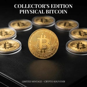 Vergulde/verzilverde/koperen Bitcoin-munt (BTC) Crypto Coin, een perfect cadeau voor verzamelaars.