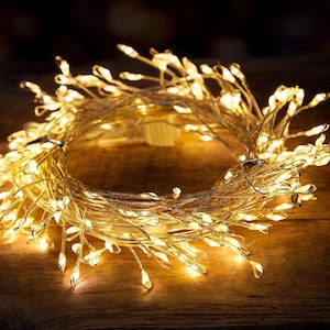 Christmas Fairy Lights Set of 3, Warm White LED String USB Remote